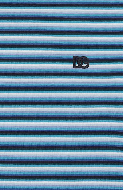 Футболка из вискозы DOLCE & GABBANA синего цвета по цене 30850 руб., арт. L4JTHU/FBGAR, фото 3 Футболка из вискозы DOLCE & GABBANA, арт. L4JTHU/FBGAR, фото 3