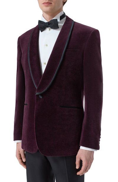 Бархатный смокинг STEFANO RICCI бордового цвета по цене 751000 руб., арт. S2RF4370B2/CTW01T, фото 3 Бархатный смокинг STEFANO RICCI, арт. S2RF4370B2/CTW01T, фото 3