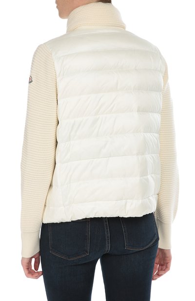 Вязаная куртка с утепленной вставкой и высоким воротником MONCLER, арт. B2-093-94534-00-98124, фото 4