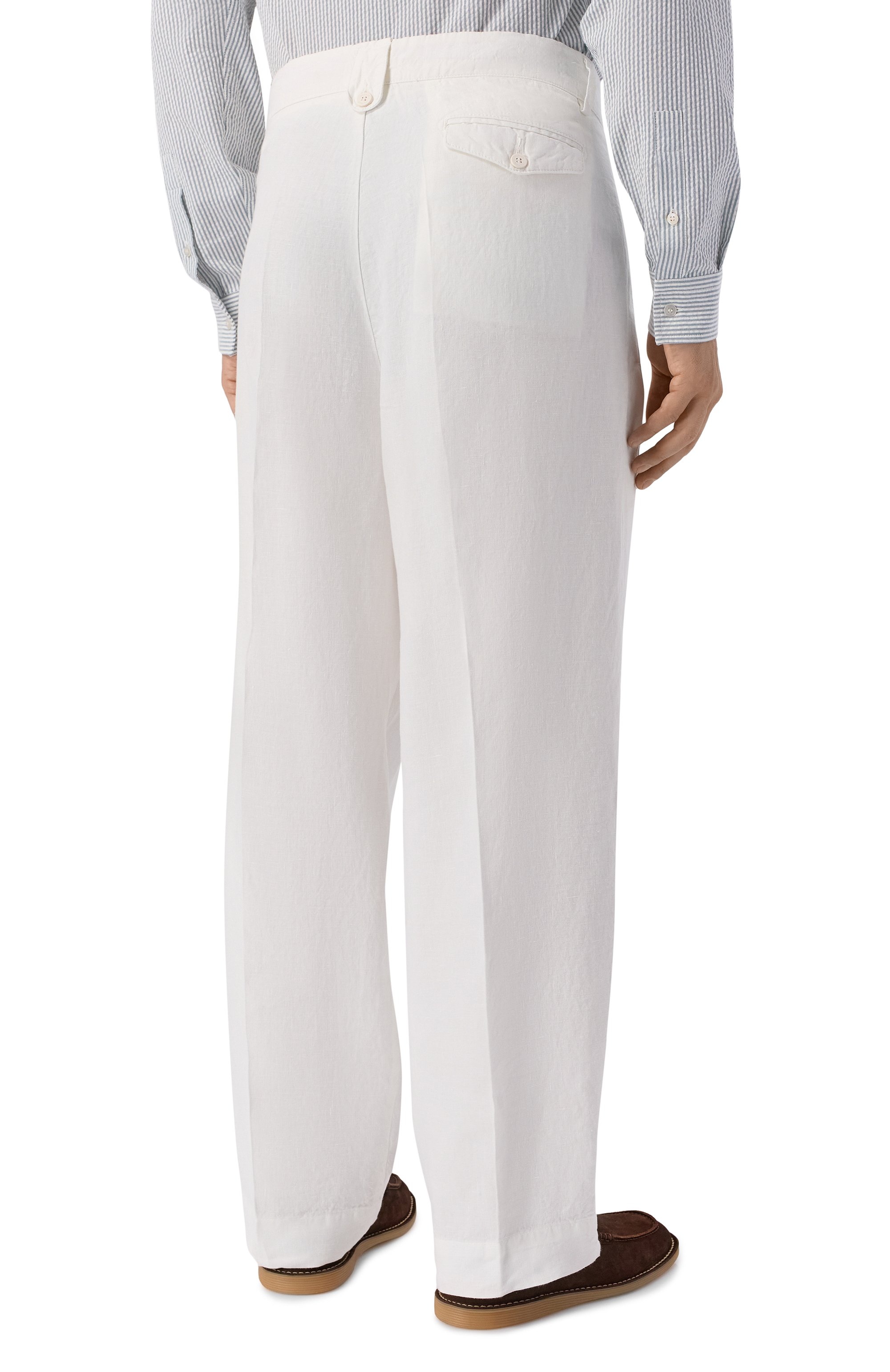 Льняные брюки INLINUM белого цвета по цене 34600 руб., арт. MIAKY/TR0PEA, фото 4 Льняные брюки INLINUM, арт. MIAKY/TR0PEA, фото 4