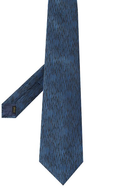 Шелковый галстук ZILLI синего цвета по цене 32350 руб., арт. 55000, фото 3 Шелковый галстук ZILLI, арт. 55000, фото 3