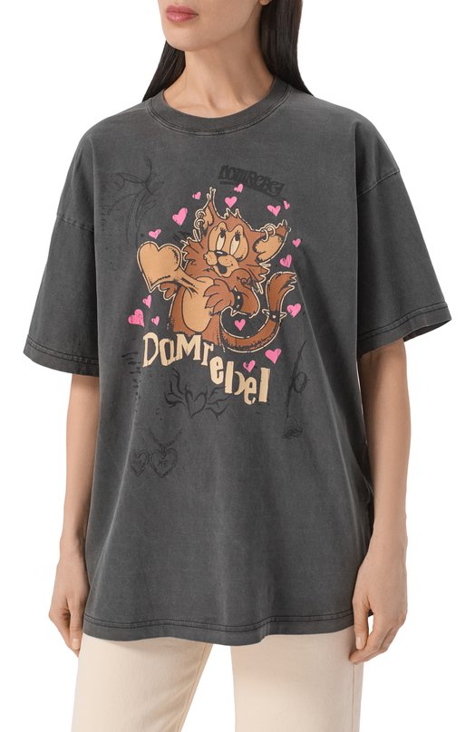 Хлопковая футболка DOMREBEL B00M/T-SHIRT Серый  B00M/T-SHIRT Фото 3
