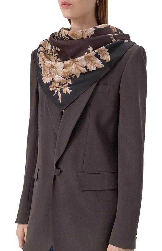 Шелковый платок Dolce & Gabbana FN090R/GDC9D Коричневый  FN090R/GDC9D Фото 2