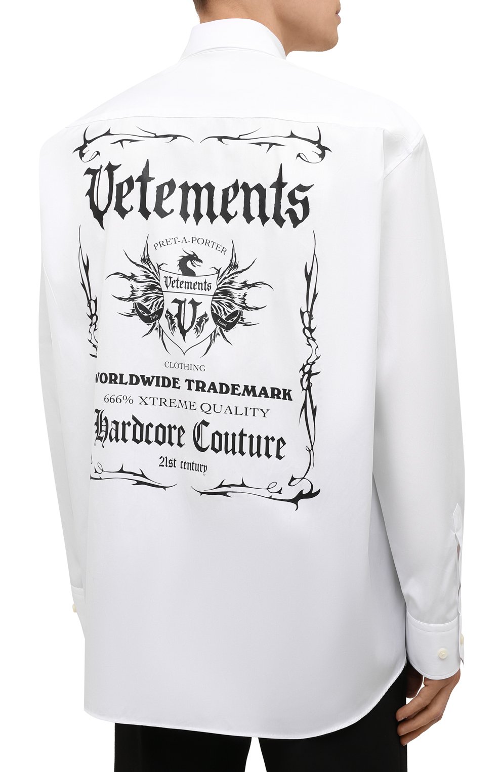 Хлопковая рубашка VETEMENTS, арт. UA52SH500W 1005/M, фото 4