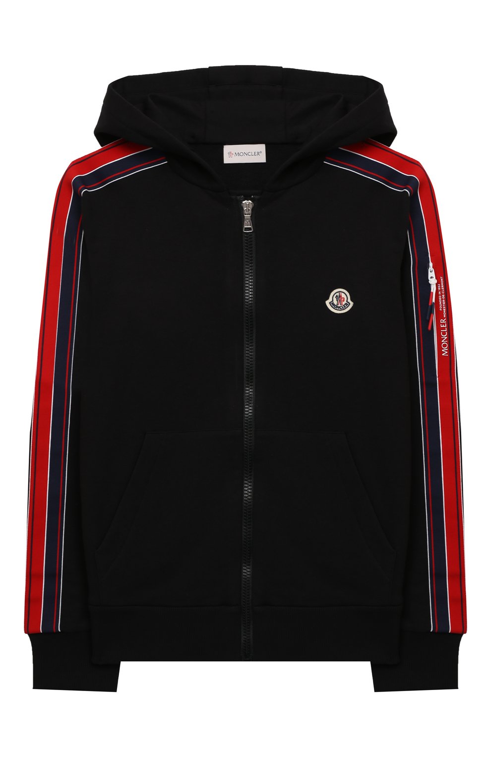 Комплект из толстовки и брюк MONCLER черного цвета по цене 46200 руб., арт. H1-954-8M000-03-809AG/8-10A, фото 2 Комплект из толстовки и брюк MONCLER, арт. H1-954-8M000-03-809AG/8-10A, фото 2