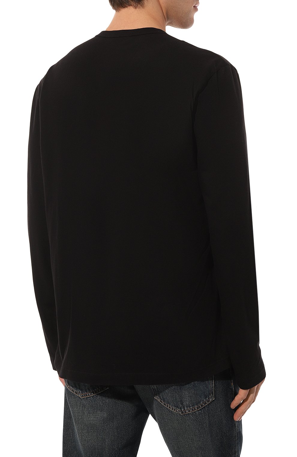 Хлопковый лонгслив JAMES PERSE, арт. MLJ3351/BLK, фото 4
