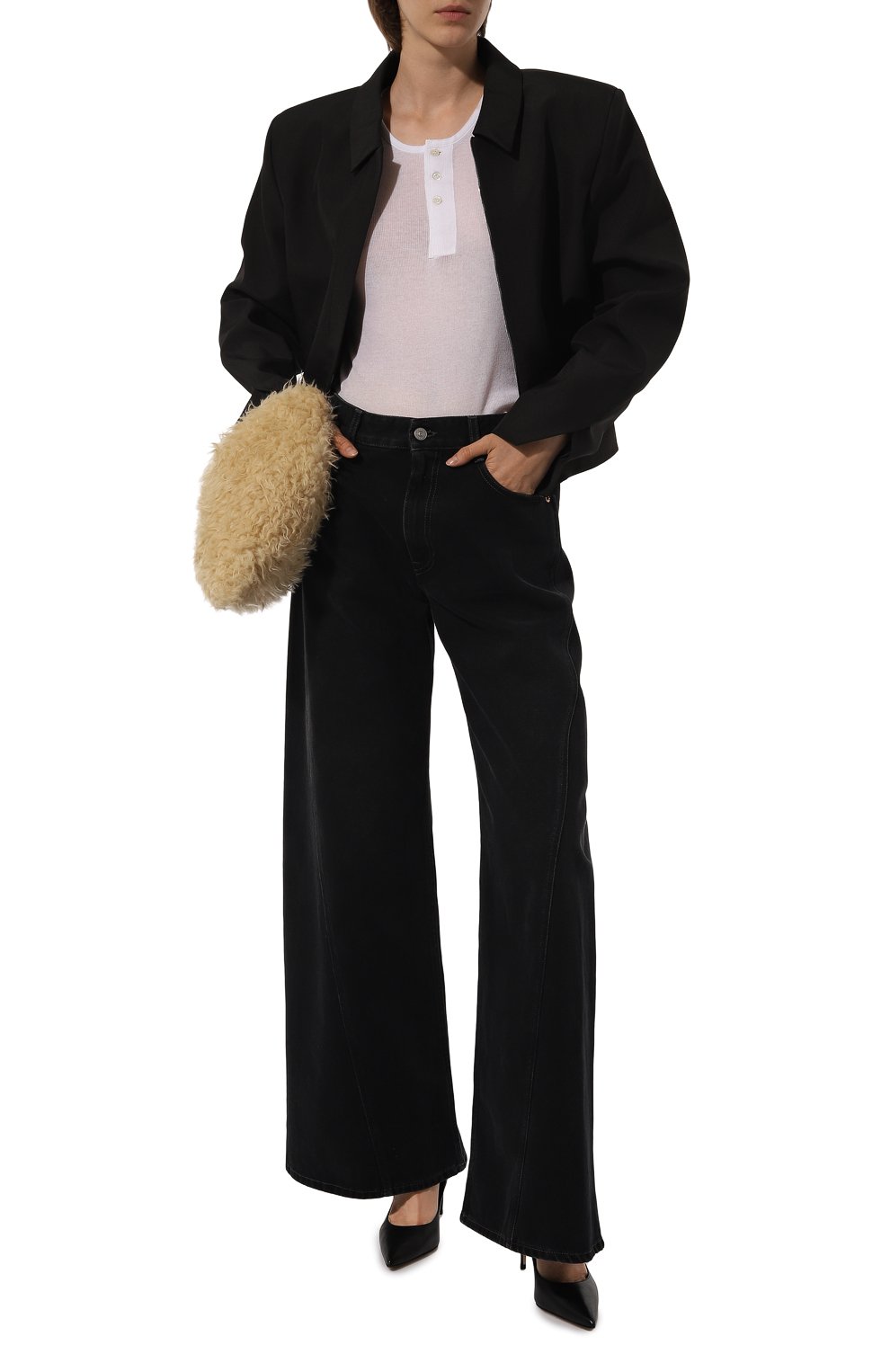 Джинсы MM6 черного цвета по цене 53250 руб., арт. S52LA0199/S30743, фото 2 Джинсы MM6, арт. S52LA0199/S30743, фото 2