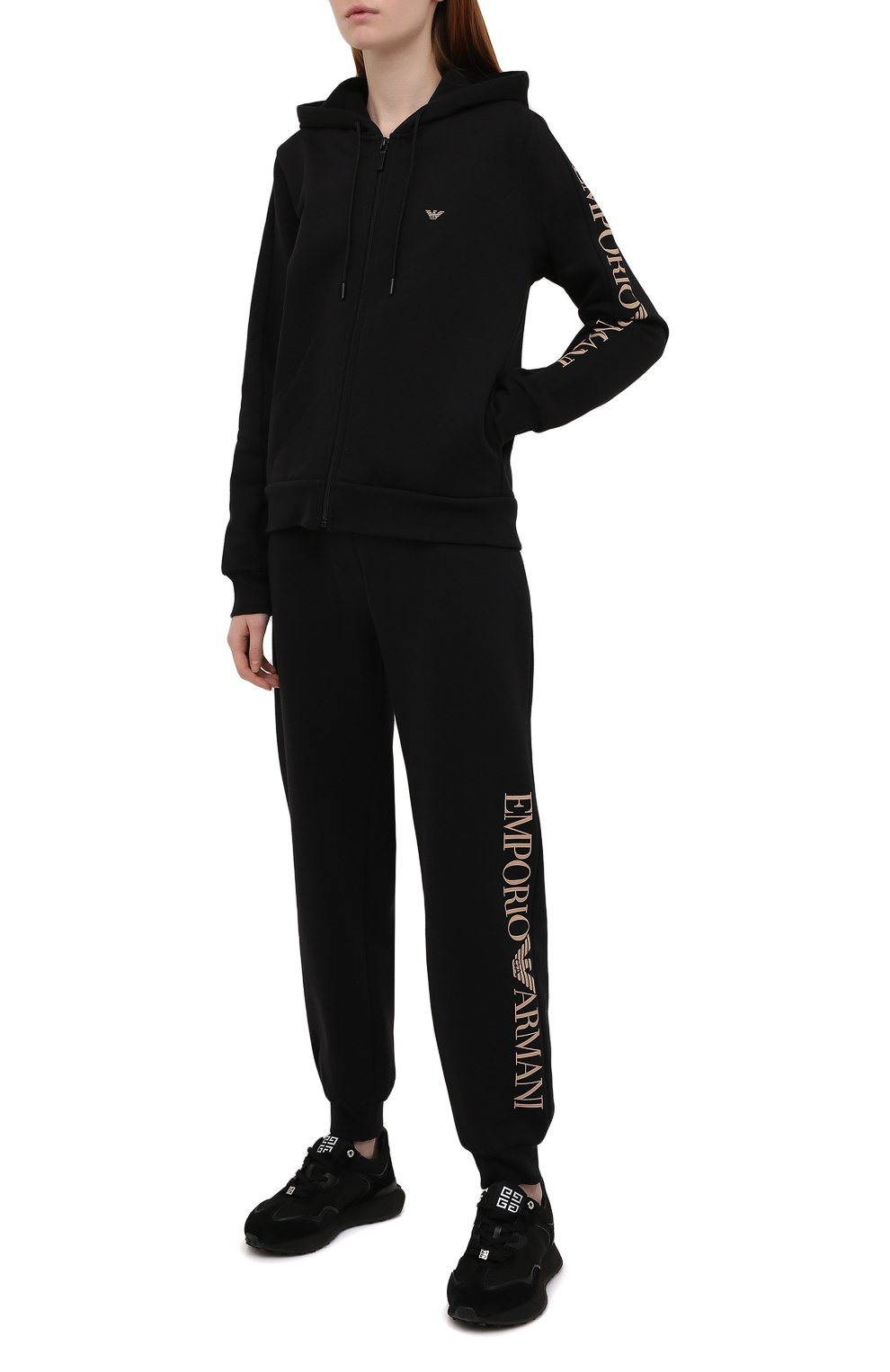 Джоггеры EMPORIO ARMANI черного цвета по цене 9920 руб., арт. 164416/1A250, фото 2 Джоггеры EMPORIO ARMANI, арт. 164416/1A250, фото 2