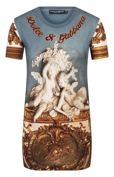 Женская хлопковая футболка DOLCE & GABBANA, арт. F8K74T/HH75D