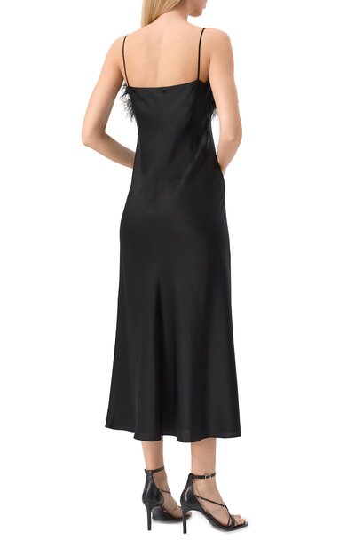 Атласное платье с отделкой перьями ANTONELLI FIRENZE, арт. L6735N/794, фото 4