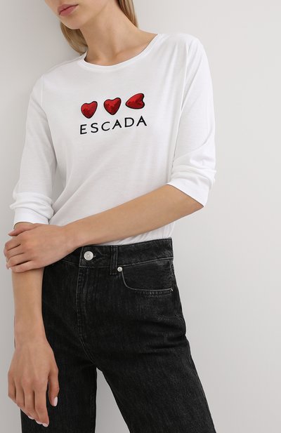 Хлопковый лонгслив ESCADA SPORT белого цвета по цене 12350 руб., арт. 5033691, фото 3 Хлопковый лонгслив ESCADA SPORT, арт. 5033691, фото 3