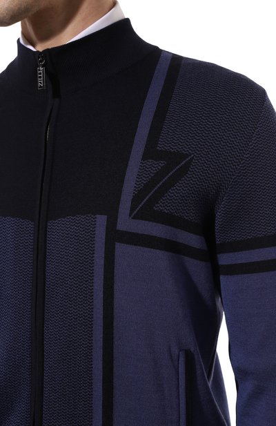 Кардиган из шерсти и шелка ZILLI, арт. JSS003M0240VZDTB0, фото 5