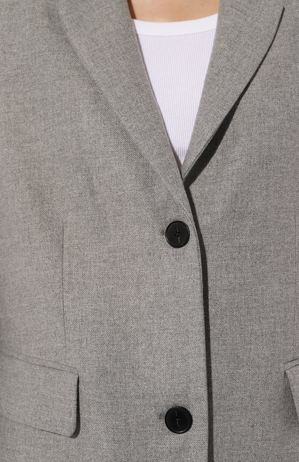 Жакет из вискозы и шерсти CLOSED светло-серого цвета по цене 55550 руб., арт. C97148-355-22, фото 5 Жакет из вискозы и шерсти CLOSED, арт. C97148-355-22, фото 5