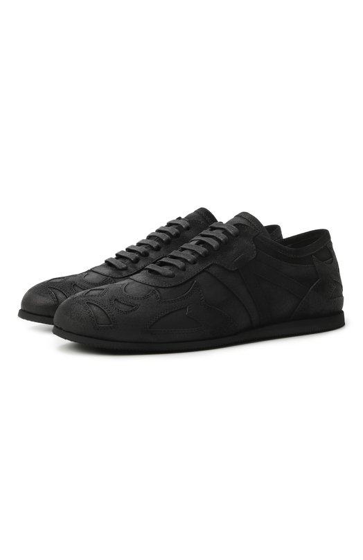 Замшевые кеды Milton Ann Demeulemeester B0013324/LT147 Чёрный B0013324/LT147