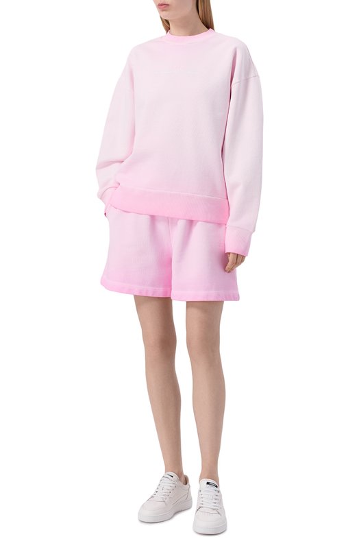 Хлопковый свитшот MSGM 4041MDM74SE/267287 Розовый  4041MDM74SE/267287 Фото 2