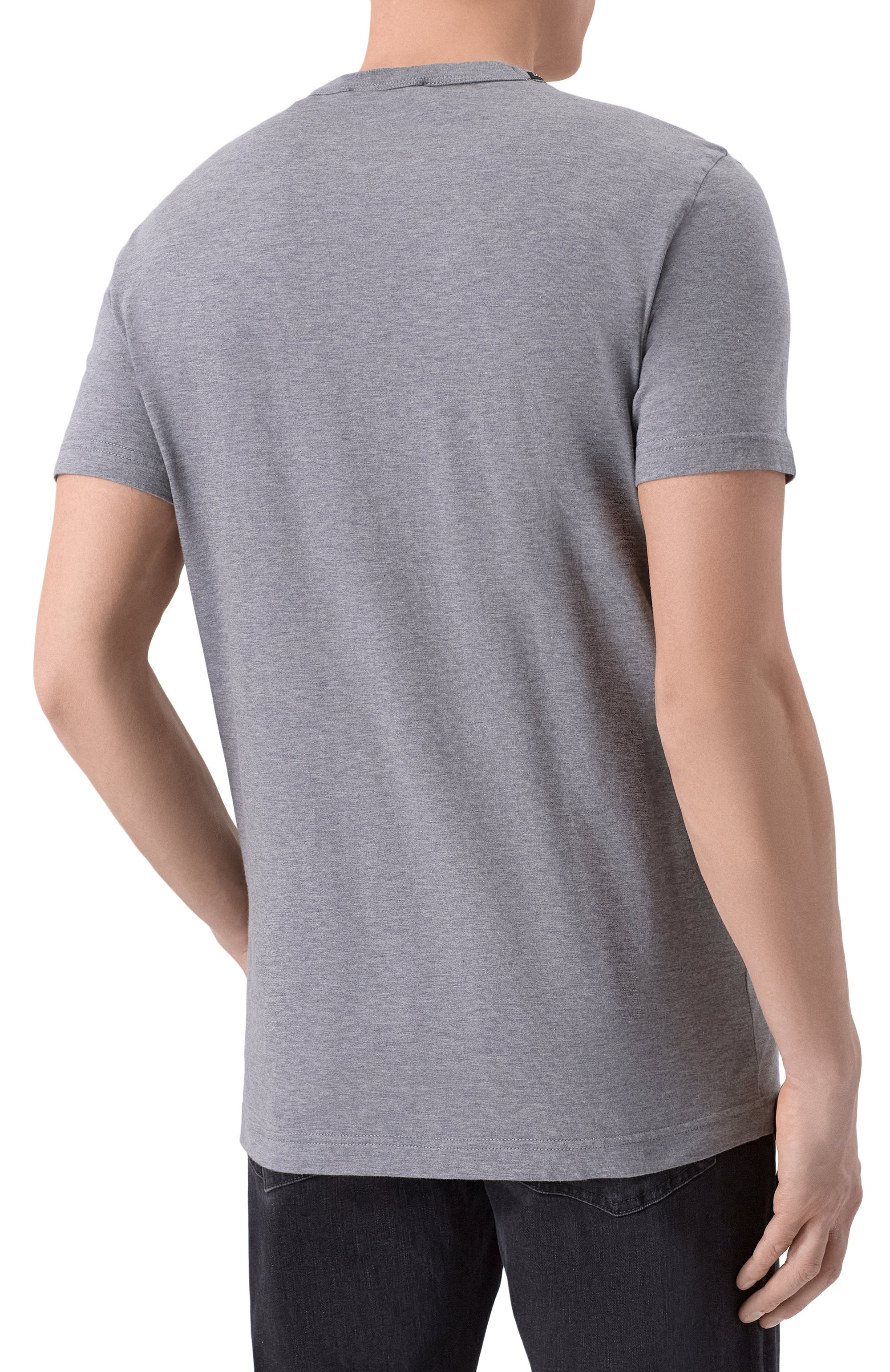 Хлопковая футболка DOLCE & GABBANA серого цвета по цене 85850 руб., арт. G8PT1Z/G7PZU, фото 4 Хлопковая футболка DOLCE & GABBANA, арт. G8PT1Z/G7PZU, фото 4