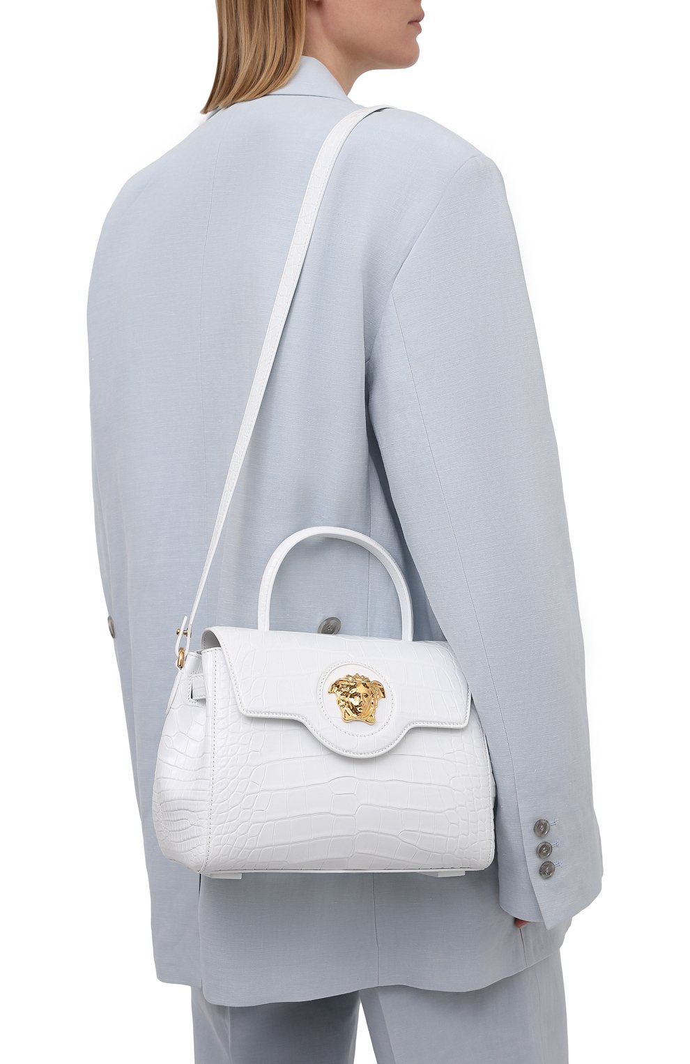 Сумка la medusa medium из кожи аллигатора VERSACE, арт. DBFI039/D2C0C/AMIS, фото 5
