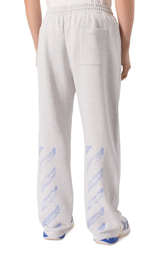 Хлопковые брюки Off-White 0MCH05AF25FLE002 Серый  0MCH05AF25FLE002 Фото 4