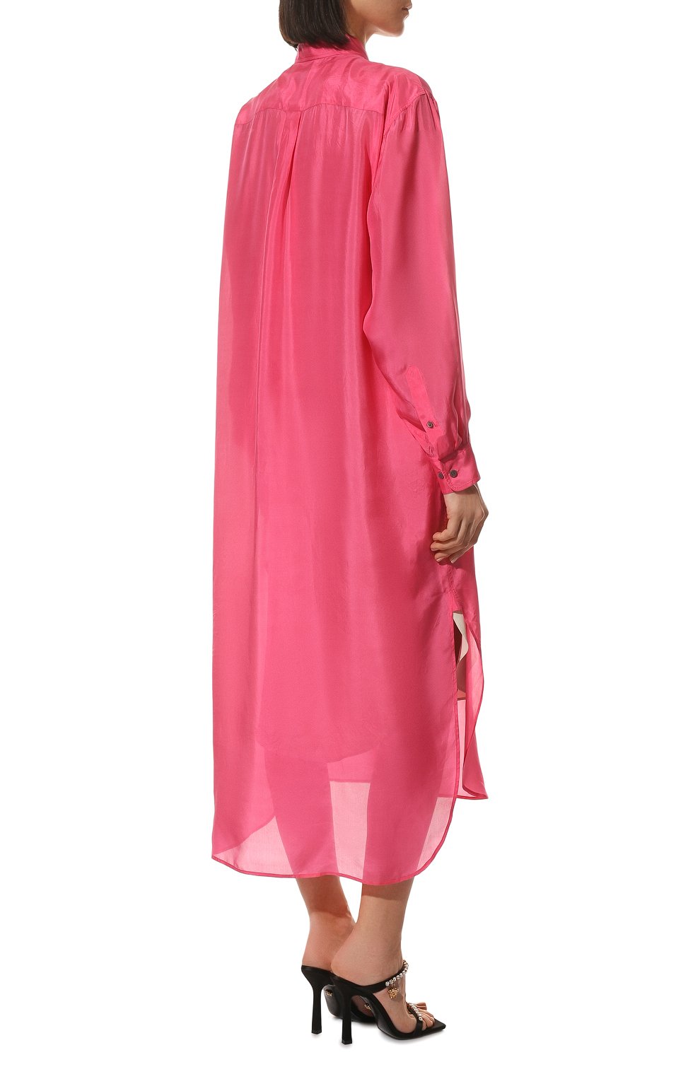 Шелковое платье DRIES VAN NOTEN фуксия цвета по цене 88400 руб., арт. 221-011033-4170, фото 4 Шелковое платье DRIES VAN NOTEN, арт. 221-011033-4170, фото 4