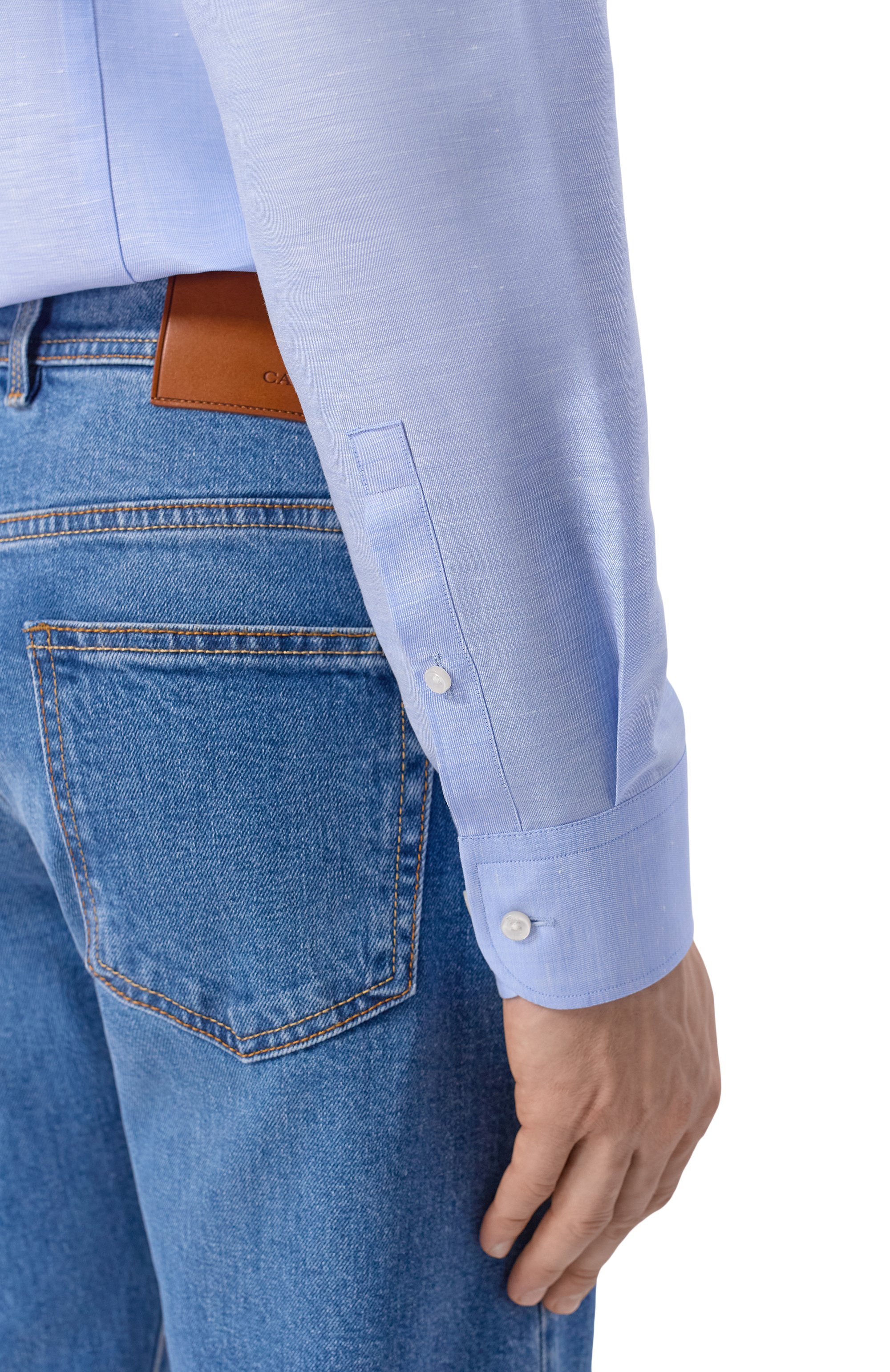 Рубашка изо льна и лиоцелла BOSS, арт. 50562110, фото 5