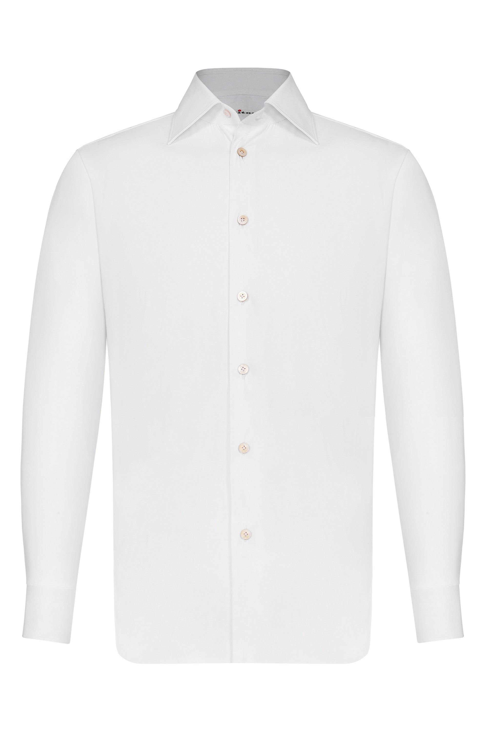 Хлопковая сорочка KITON белого цвета по цене 128000 руб., арт. UCCH09666, фото 1 Хлопковая сорочка KITON, арт. UCCH09666, фото 1