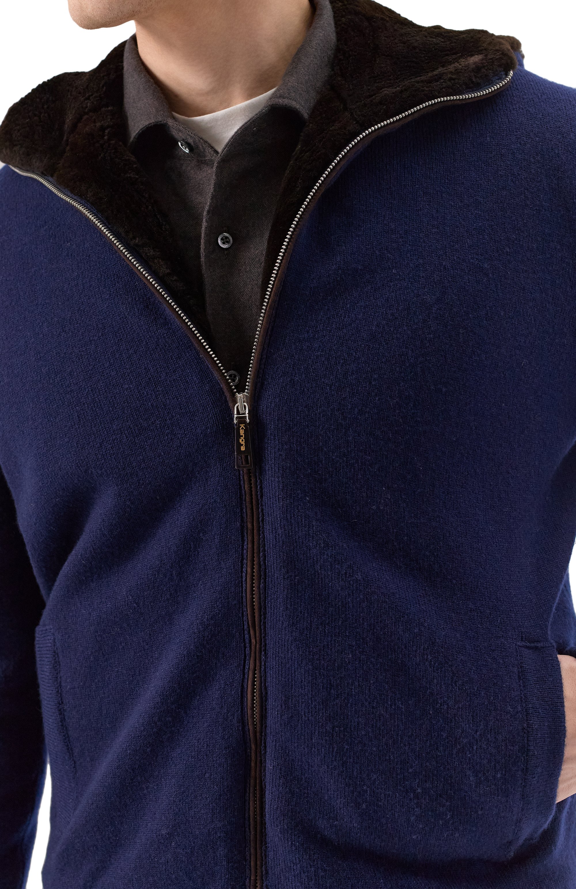 Кашемировый бомбер с подкладкой из бобра KANGRA, арт. 9150/11 02, фото 5