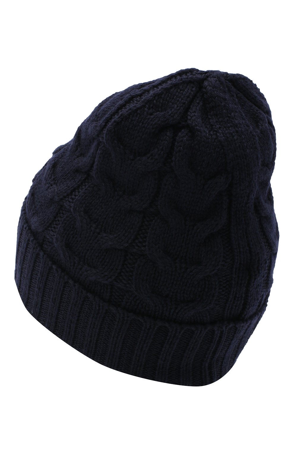 Шерстяная шапка MONCLER темно-синего цвета по цене 13850 руб., арт. F2-954-3B715-20-04S02, фото 2 Шерстяная шапка MONCLER, арт. F2-954-3B715-20-04S02, фото 2
