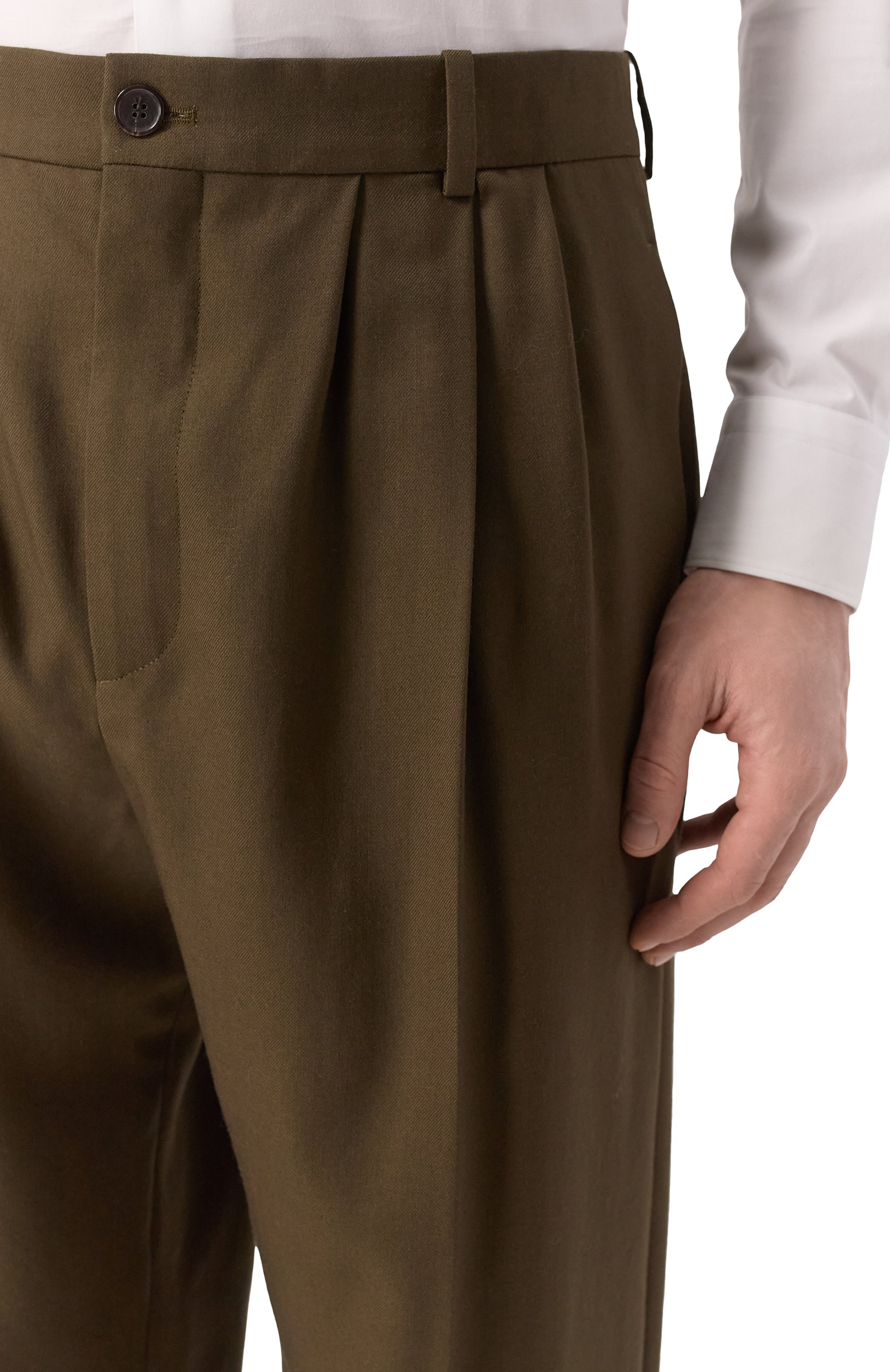 Шерстяные брюки SAINT LAURENT, арт. 815813/Y405W, фото 5