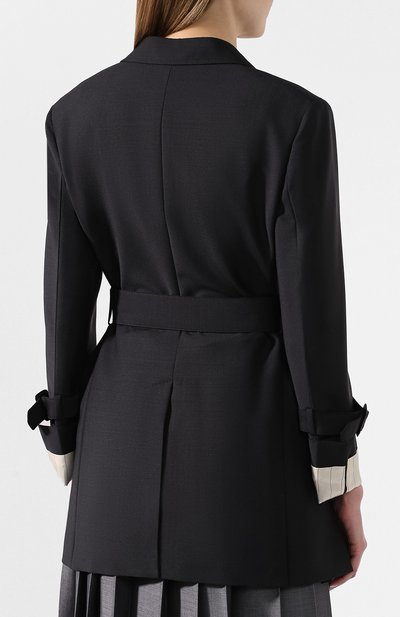 Шерстяной жакет PRADA черного цвета по цене 240000 руб., арт. P500IH-G54-F0008, фото 4 Шерстяной жакет PRADA, арт. P500IH-G54-F0008, фото 4