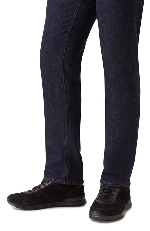 Замшевые кроссовки Kiton USSA114N0127703 Чёрный  USSA114N0127703 Фото 3
