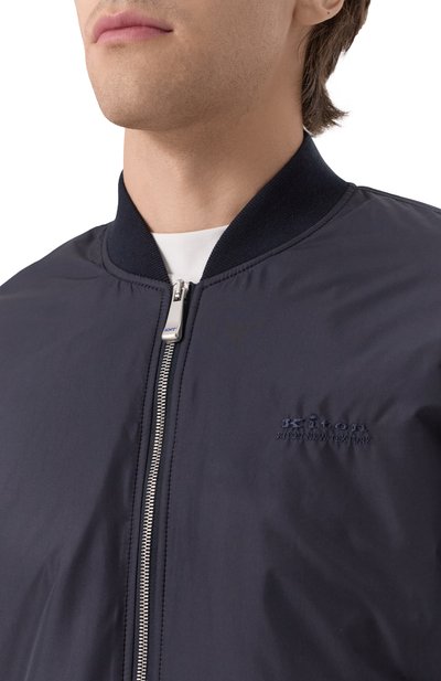 Бомбер KITON темно-синего цвета по цене 235000 руб., арт. UGK106K0755F02, фото 5 Бомбер KITON, арт. UGK106K0755F02, фото 5
