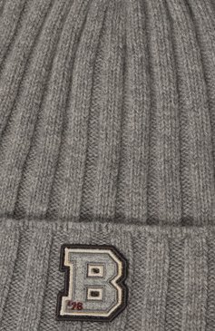 Детского кашемировая шапка BRUNELLO CUCINELLI серого цвета, арт. B22M90008C | Фото 3 (Материал: Текстиль, Кашемир, Шерсть; Материал сплава: Проставлено; Нос: Не проставлено)