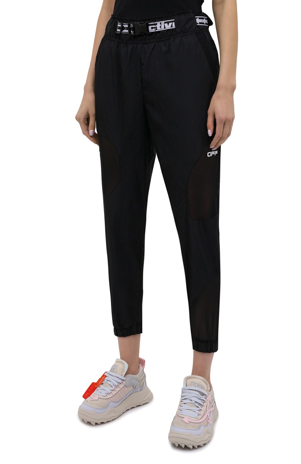 Джоггеры OFF-WHITE черного цвета по цене 42050 руб., арт. 0WVI011V21FAB001, фото 3 Джоггеры OFF-WHITE, арт. 0WVI011V21FAB001, фото 3