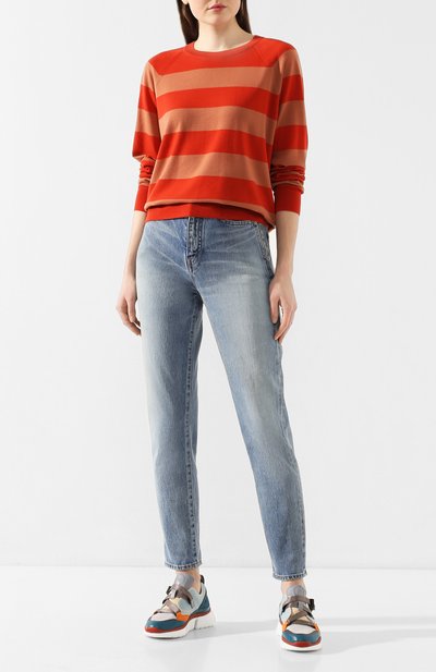 Шерстяной пуловер DRIES VAN NOTEN оранжевого цвета по цене 45500 руб., арт. 201-31213-9702, фото 2 Шерстяной пуловер DRIES VAN NOTEN, арт. 201-31213-9702, фото 2