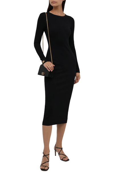 Платье из вискозы DOLCE & GABBANA черного цвета по цене 163500 руб., арт. F6R6MT/FUGKG, фото 2 Платье из вискозы DOLCE & GABBANA, арт. F6R6MT/FUGKG, фото 2