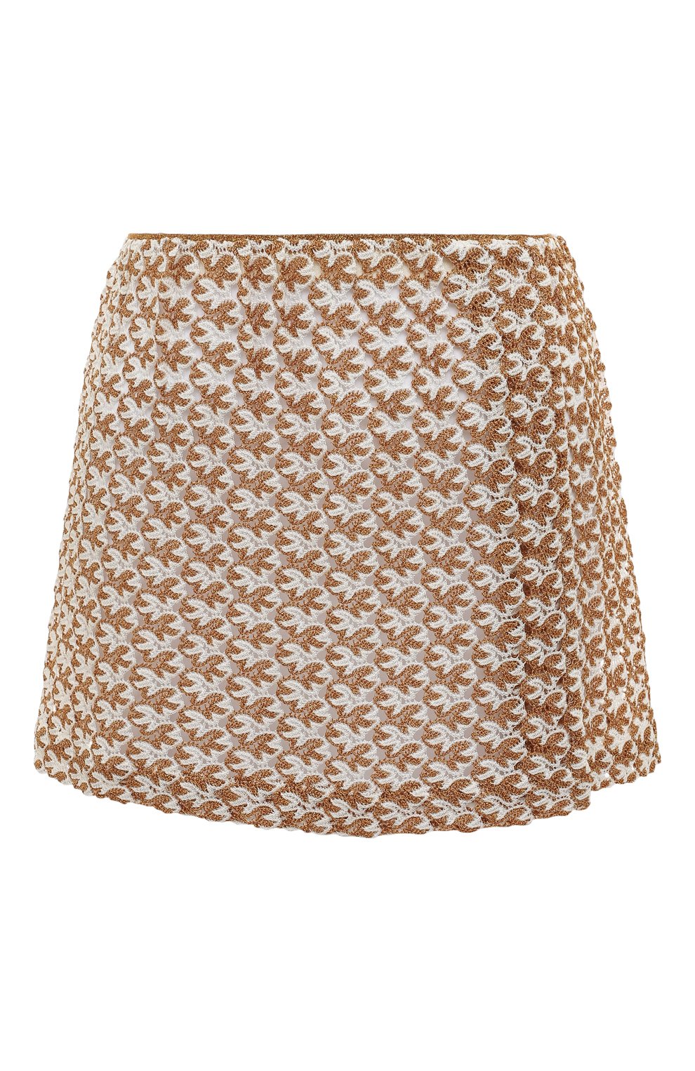 Юбка из вискозы MISSONI золотого цвета по цене 55600 руб., арт. MS22SH08-BR00H0/S206T, фото 1 Юбка из вискозы MISSONI, арт. MS22SH08-BR00H0/S206T, фото 1