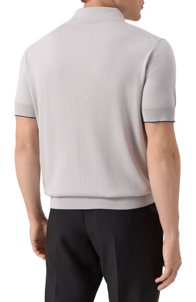 Поло из шелка и хлопка BALMAIN, арт. FH1GB020/KI73, фото 4