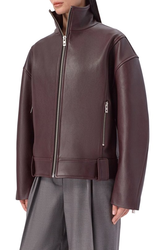 Кожаная куртка Bats BO_90_ Бордовый  BO_90_ Фото 3