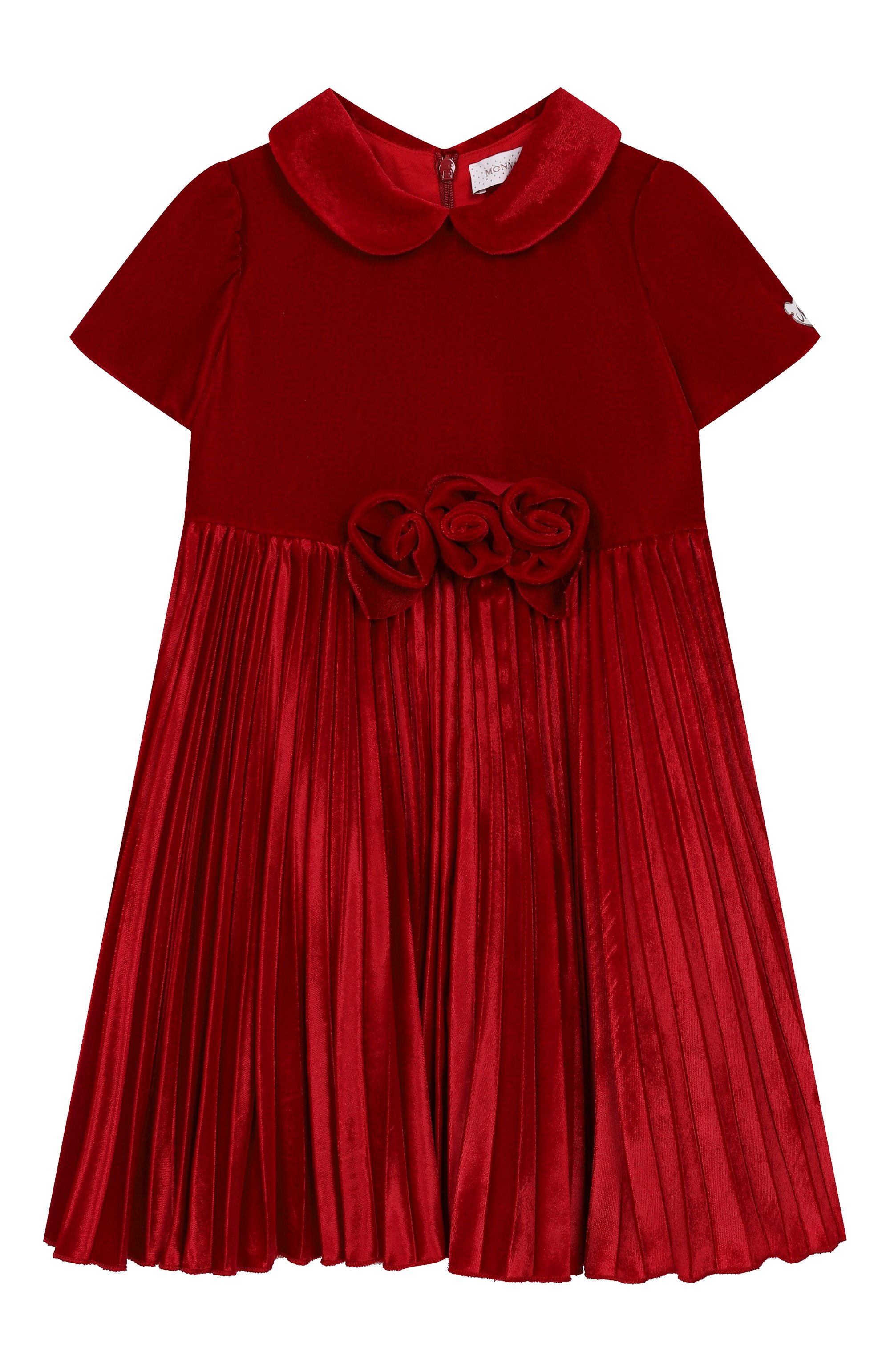 Бархатное платье MONNALISA бордового цвета по цене 36750 руб., арт. 73F902, фото 1 Бархатное платье MONNALISA, арт. 73F902, фото 1