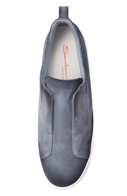 Замшевые кеды Cleanic Santoni MBCG21995BARTGEL Синий  MBCG21995BARTGEL Фото 5