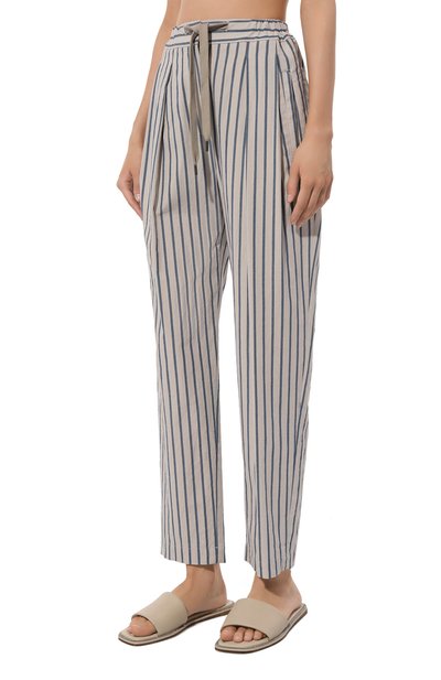 Брюки из хлопка и льна BRUNELLO CUCINELLI, арт. MH564B1312, фото 3