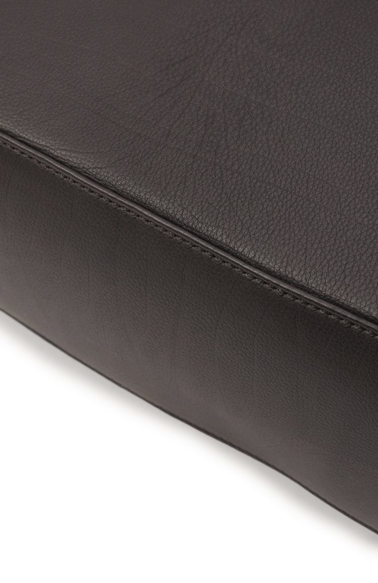 Мужская сумка-шопер ZEGNA темно-коричневого цвета, арт. C2241Z/LH0T0 | Ф�ото 3 (Материал: Натуральная кожа; Драгоценные камни: Проставлено; Материал сплава: Проставлено; Размер: large)