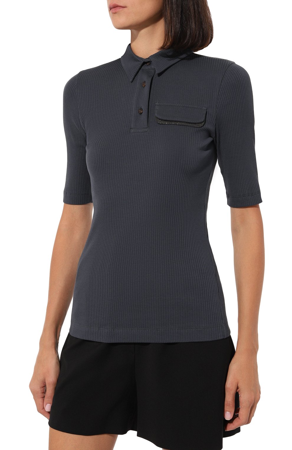 Хлопковое поло BRUNELLO CUCINELLI, арт. MH990BP192, фото 3