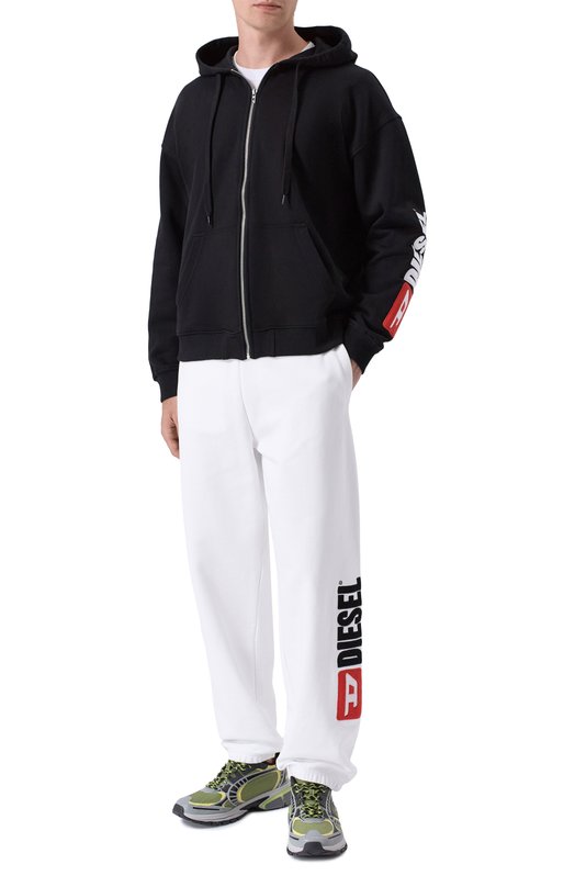 Хлопковая толстовка Diesel A20022/0GEAD Чёрный  A20022/0GEAD Фото 2