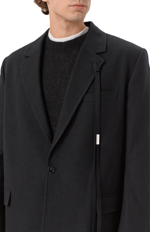 Шерстяной пиджак Ann Demeulemeester B0011594/FA207 Чёрный  B0011594/FA207 Фото 5