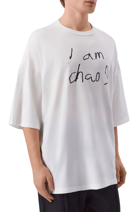 Футболка из хлопка и вискозы Undercover UP1F4808 Белый  UP1F4808 Фото 3