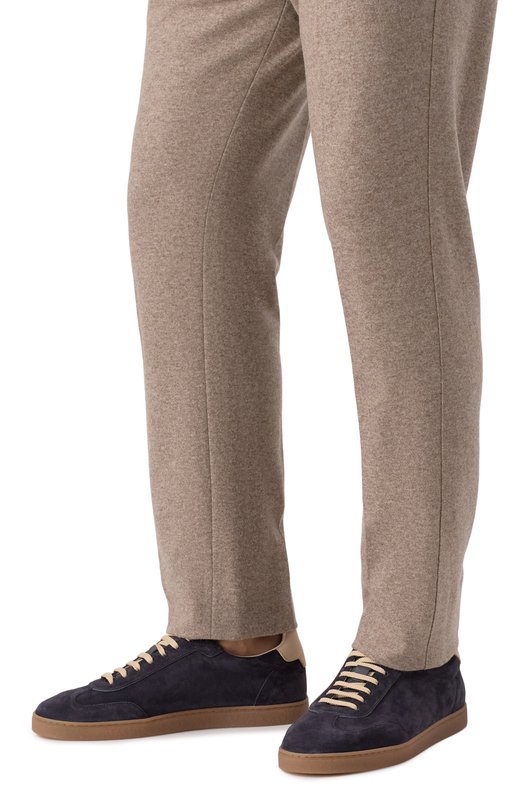 Замшевые кеды Brunello Cucinelli MZUSGGJ336 Синий  MZUSGGJ336 Фото 3