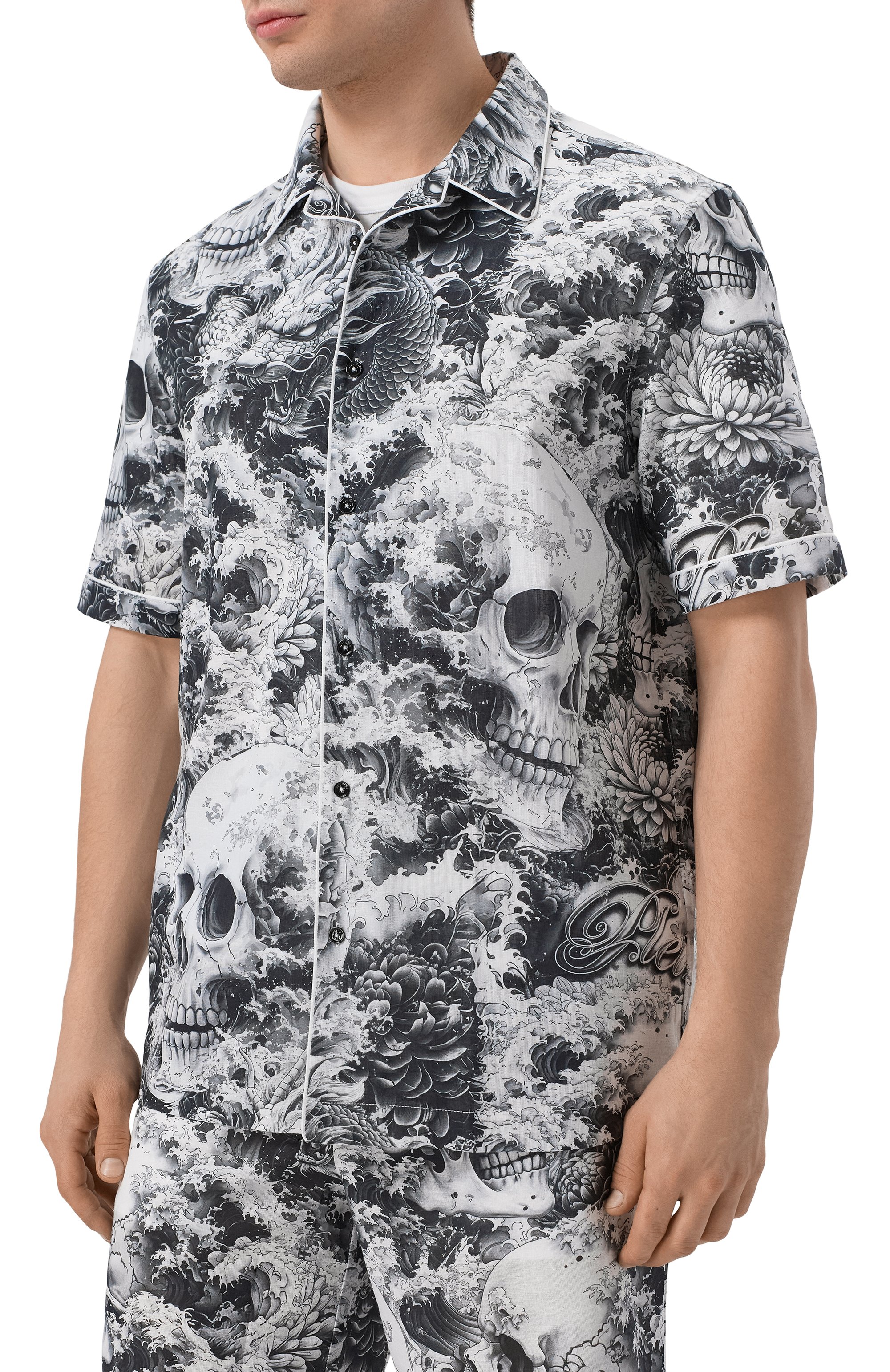 Рубашка изо льна и хлопка PHILIPP PLEIN, арт. SAFC MRP2551 PTE003N, фото 3