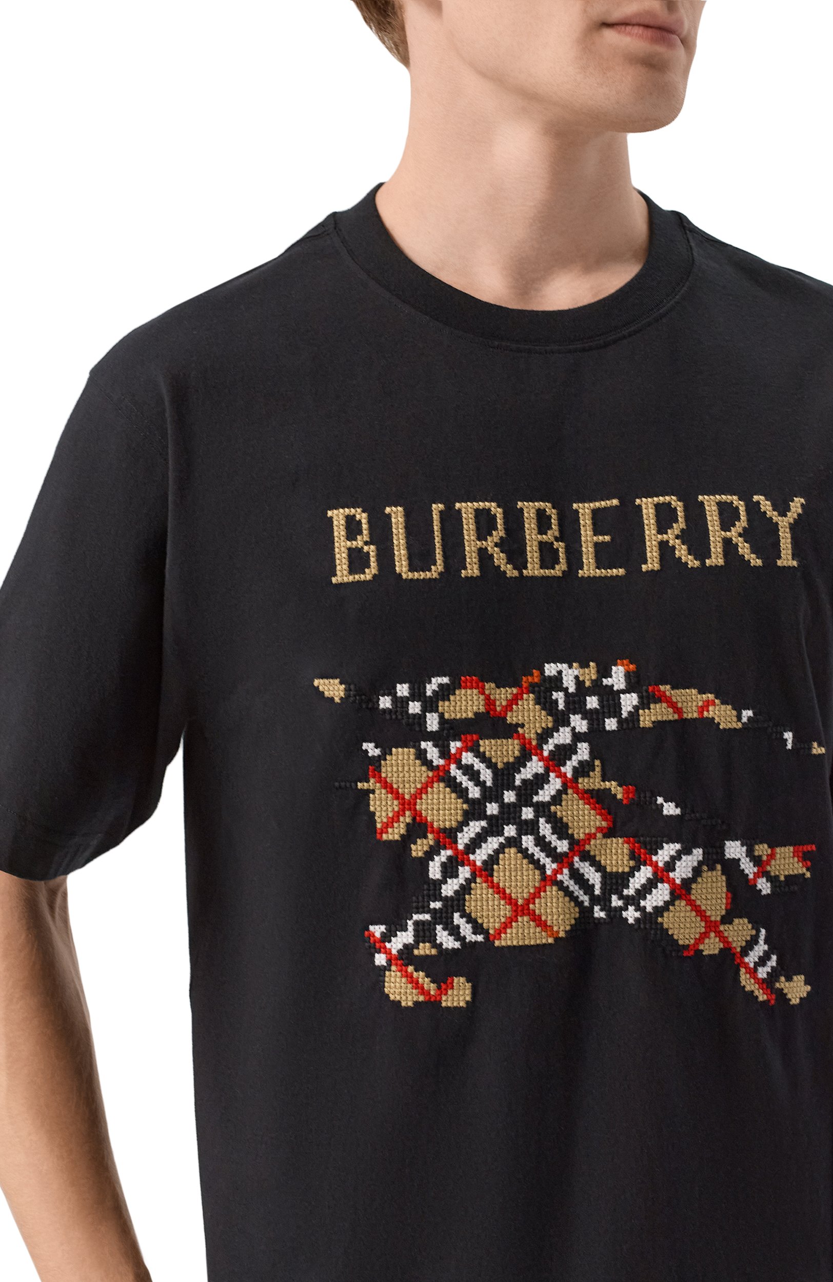 Хлопковая футболка BURBERRY, арт. 8109021, фото 5