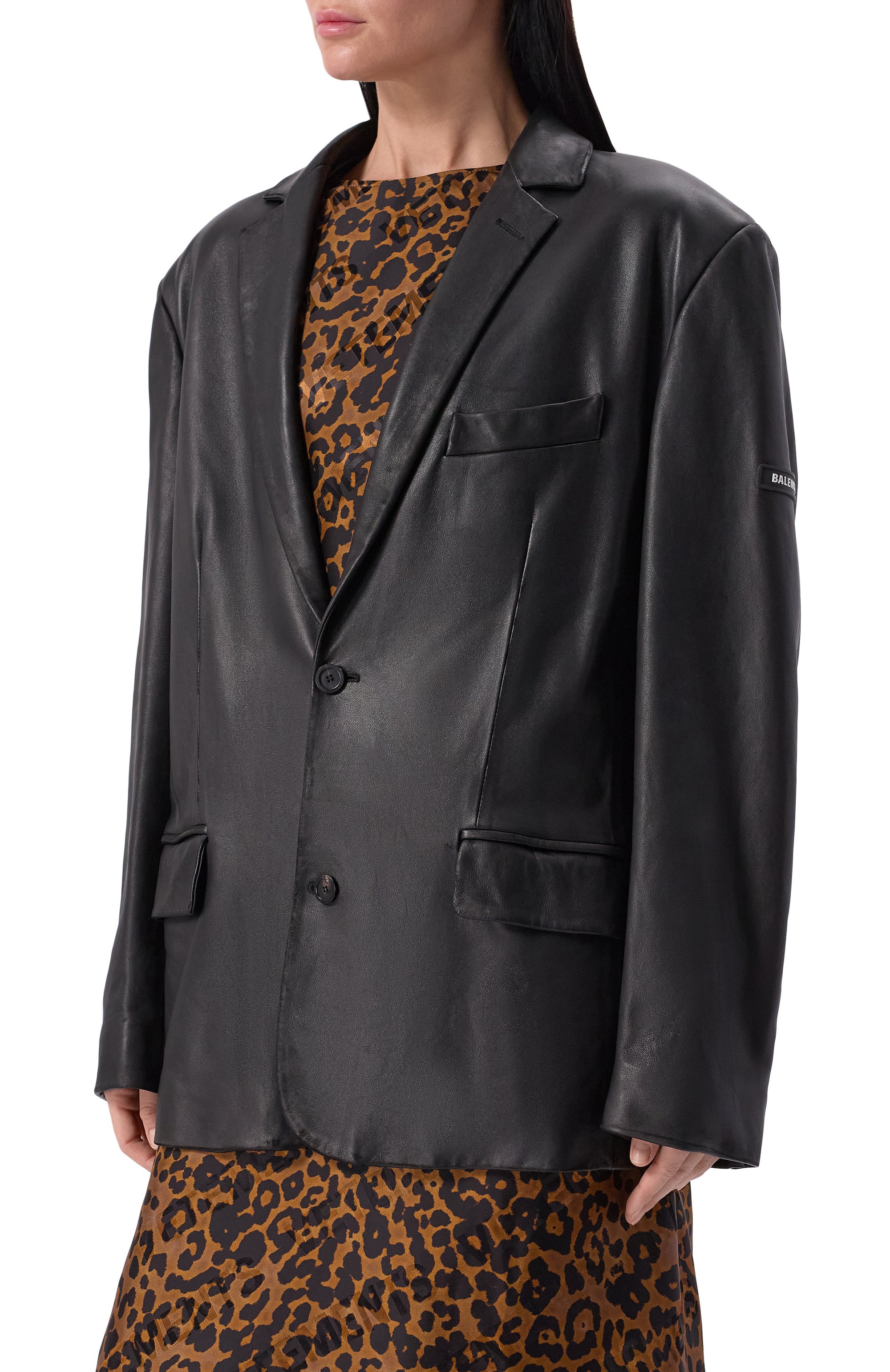 Кожаный жакет BALENCIAGA, арт. 721871/TMS02, фото 3